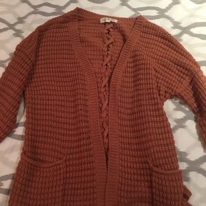Cardigan Sweater with braided back